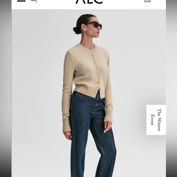 ALC Skyler 100% Cashmere Cardigan - Picture 2 of 14